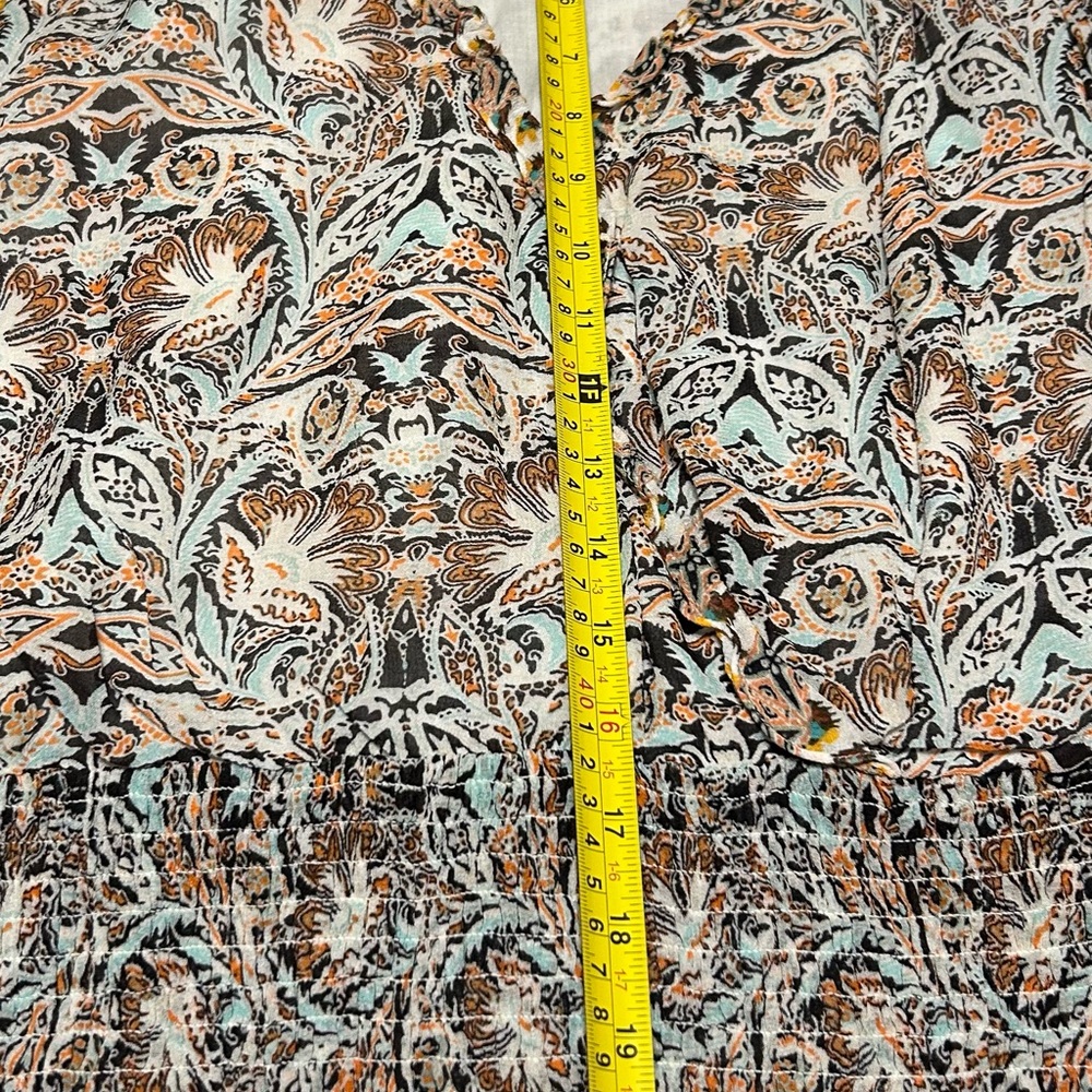 Anthropologie Floral Print Smocked Blouse - Picture 6 of 7